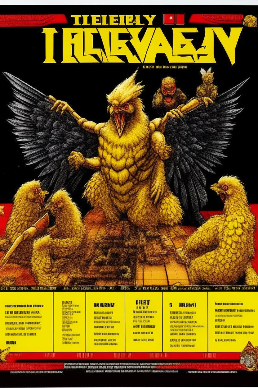 heavy metal chicken movie. japan 1980. board game packaging.