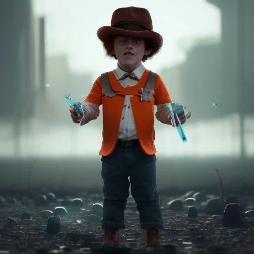 Clockwork orange, Alex toddler, real, full body, distopic background, cyberpunk, dramatic lighting, hyper realistic, 8k