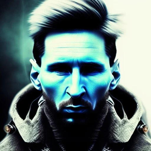 Lionel Messi face, steampunk,