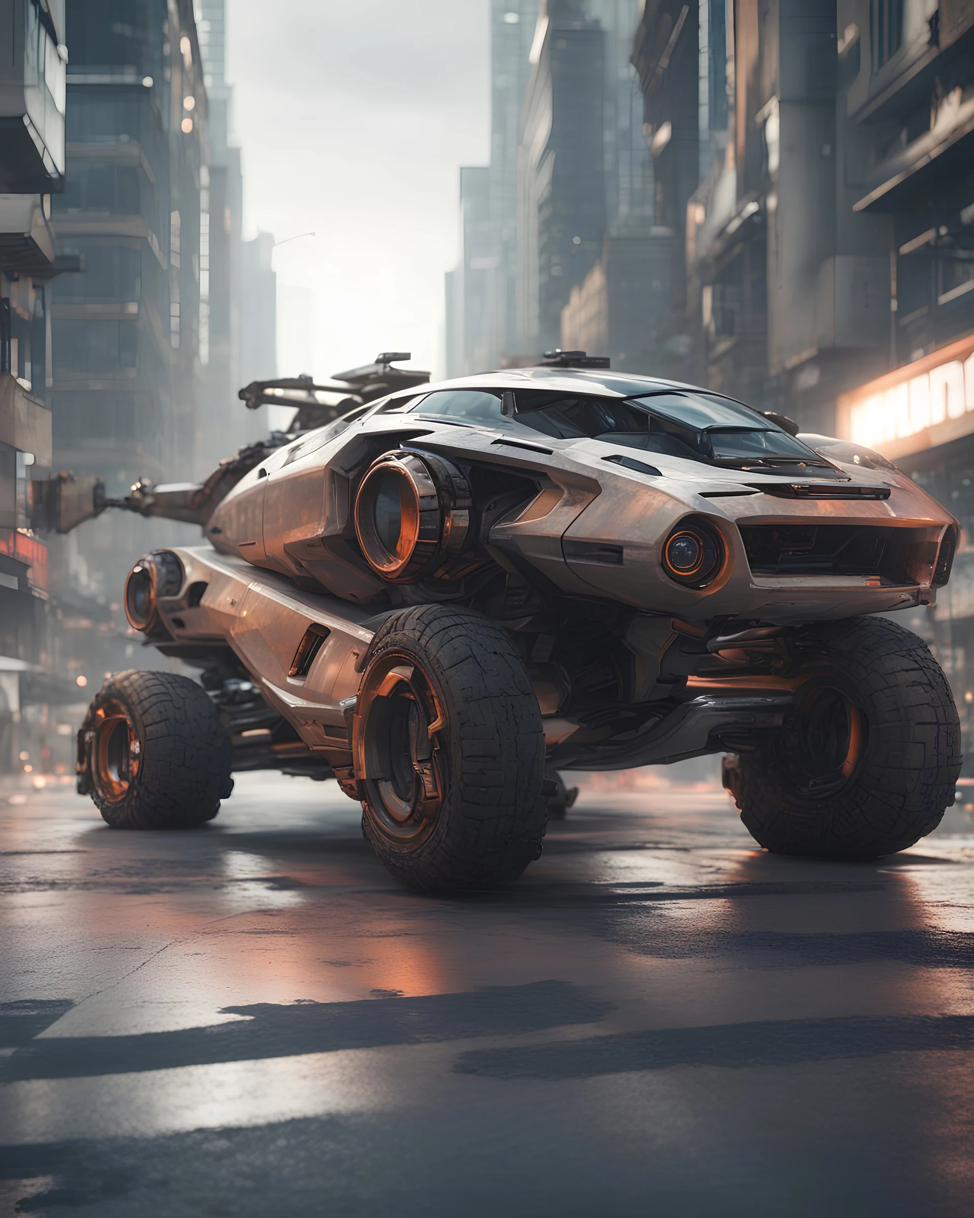 futuristic car hitech technological gadgets HAWKEN photorealistic uhd 8k VRAY highly detailed HDR