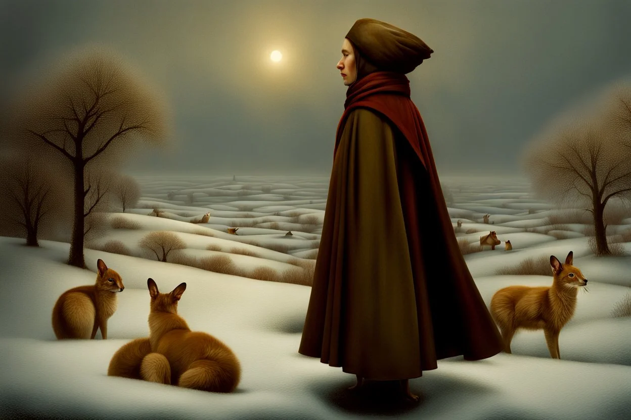 The snow is coming Modifiers: sharp focus imperial colors ultra detailed Guido Borelli da Caluso Hieronymus Bosch Nicoletta Ceccoli Remedios Varo Paul Delaroche Vasarely Sherry Akrami Dee Nickerson Zdzislav Beksinski perfect face imaging art design