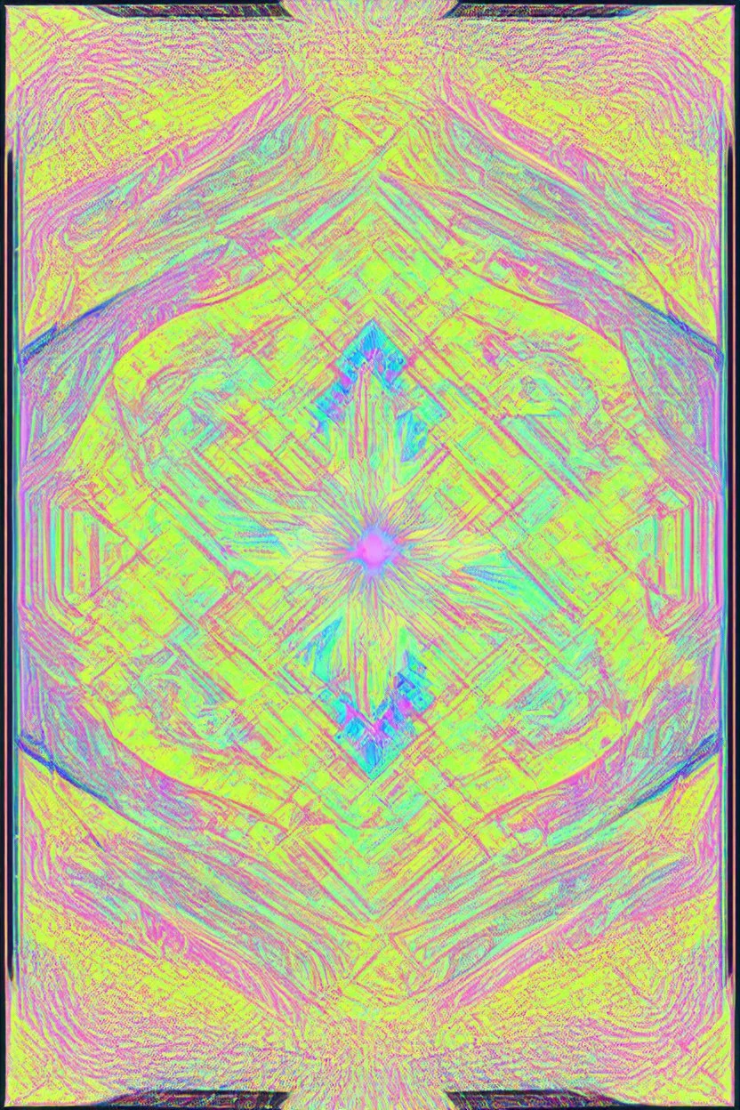 Cantor set fractal with Bauhaus-inspired pastel palette