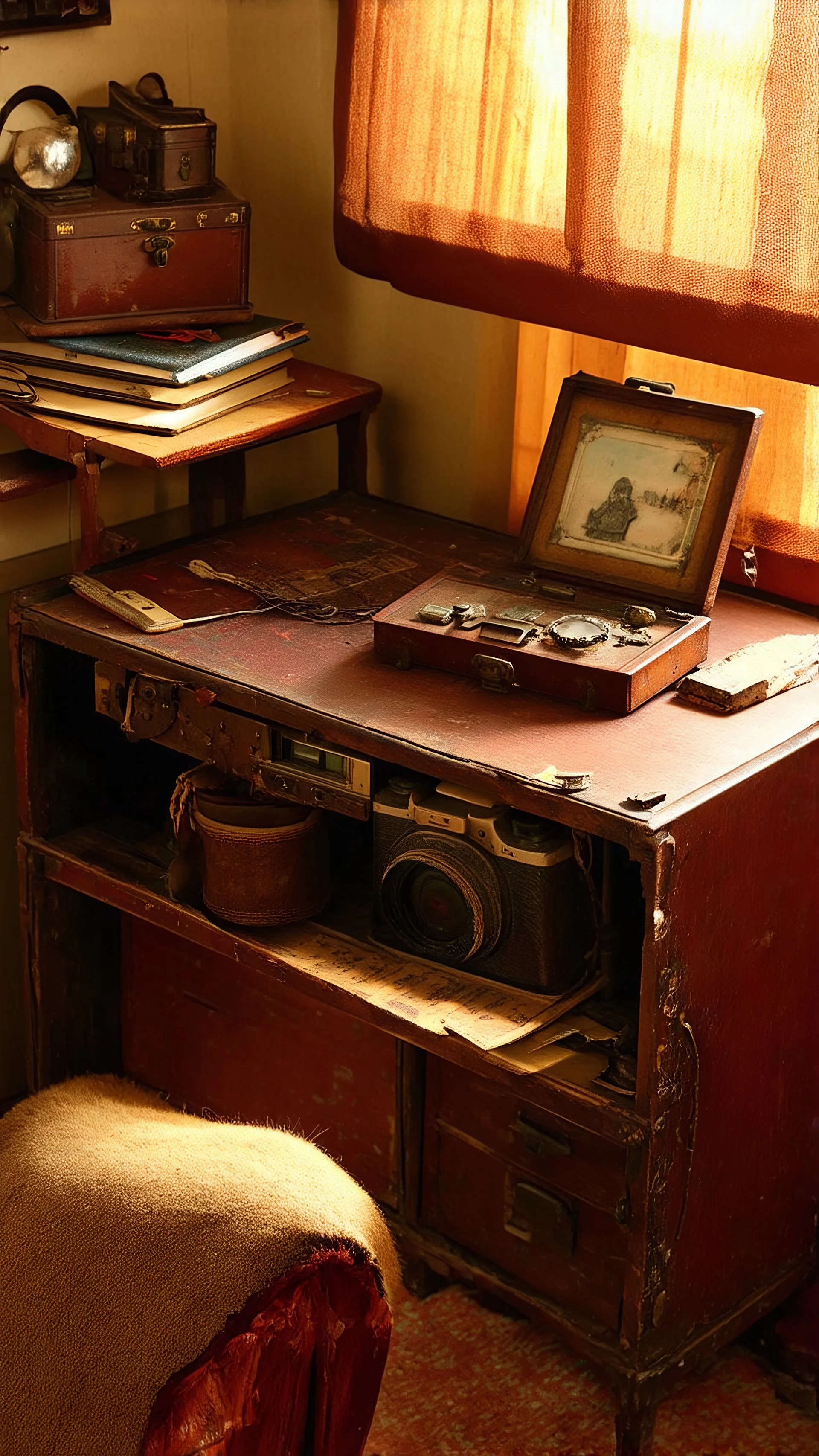 Very old stuff in a room