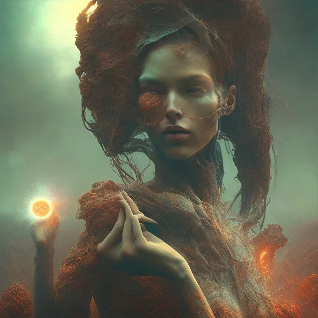 superhero, woman, photographer. oil on canvas, volumetric lighting, beksinski