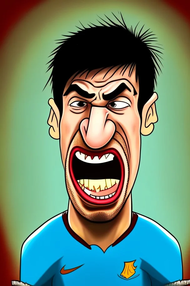 Luis Suarez Footballer cartoon 2d