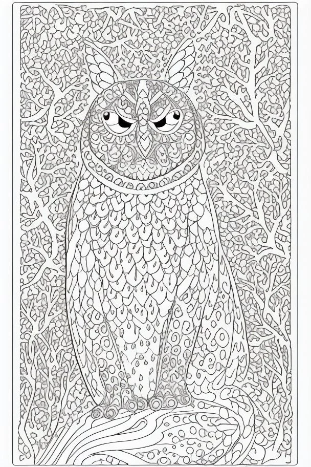 coloring book page of a magical animall