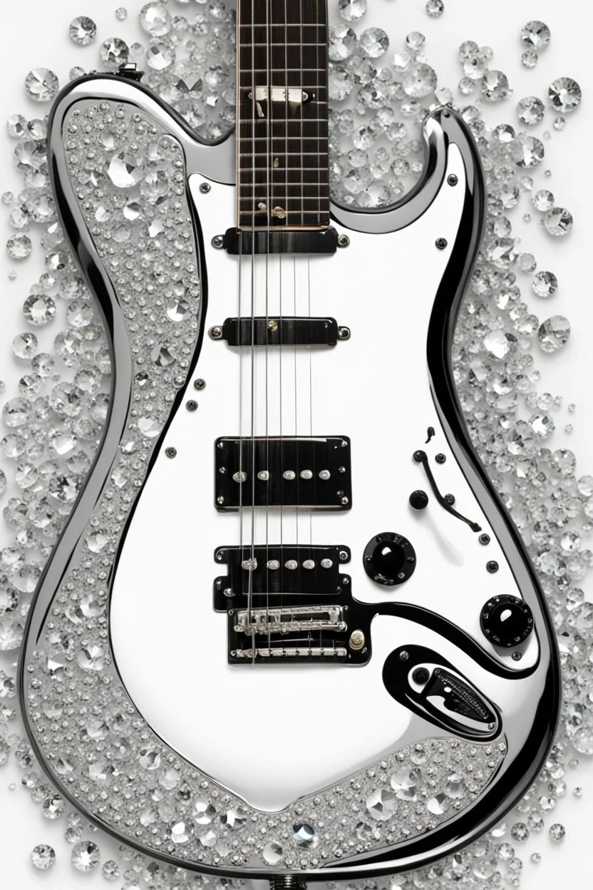 Electric Guitar made of luxury Cyristal diamonds