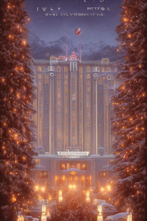 The Overlook Hotel, nostalgic, warm, led lights.