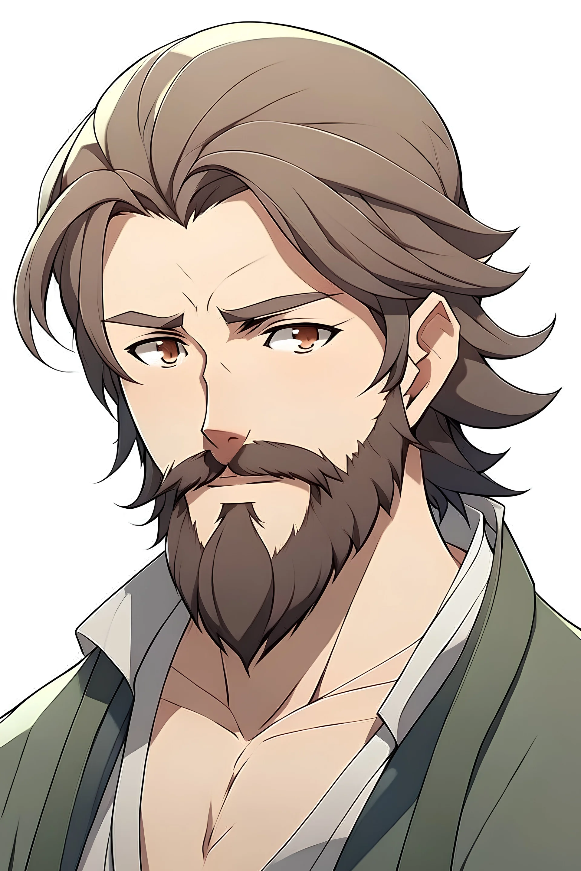 beautiful anime of bold head with new!!!!! beard and | Stable Diffusion