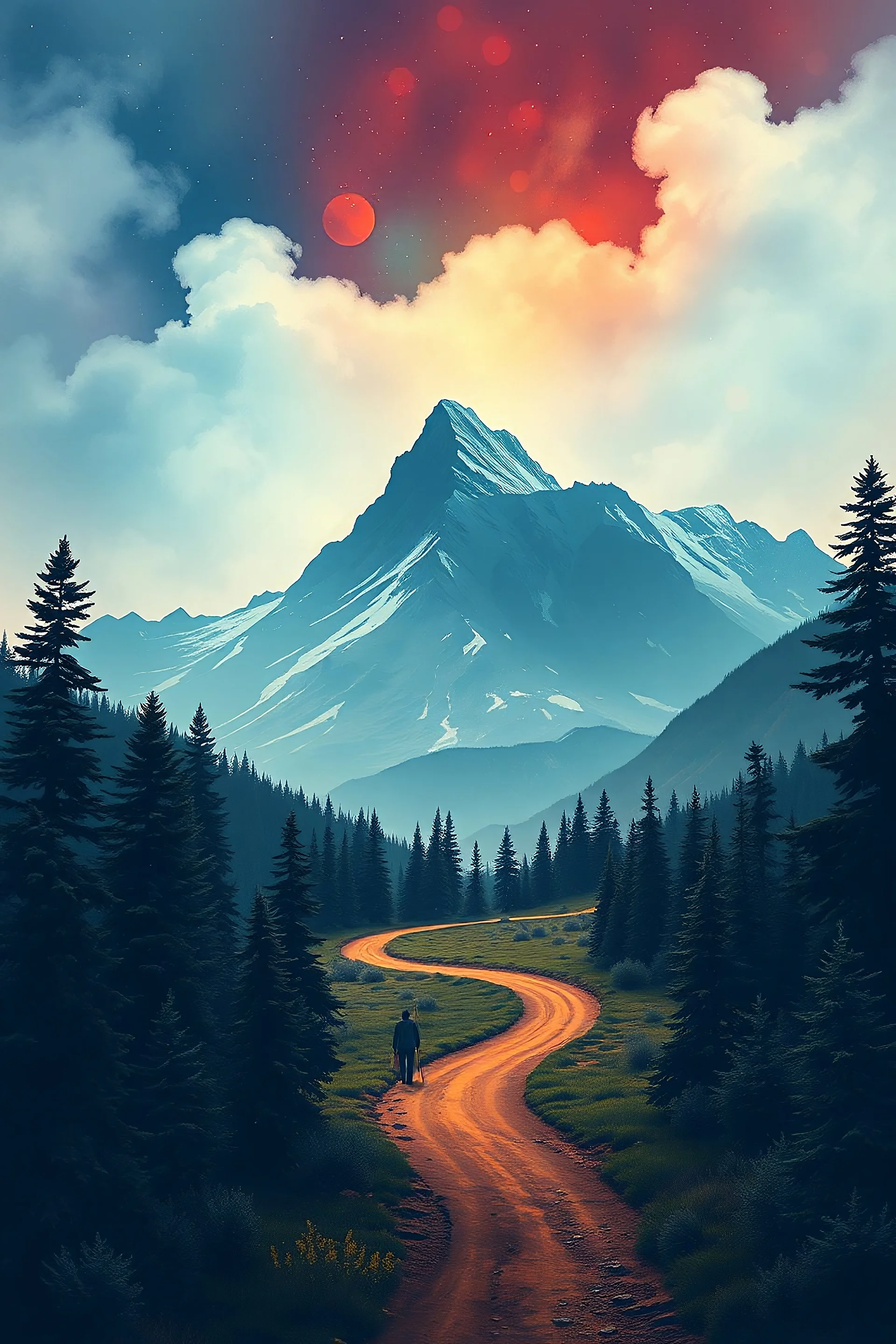 give the prompts for generating such a poster using stable diffusion