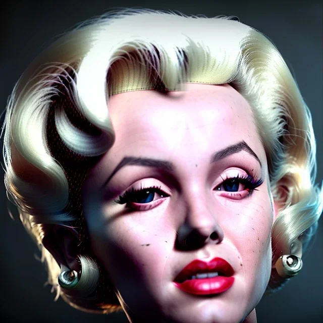 Realistic image portrait, sweet Marylin Monroe, cyberpunk style, highly detailed, unreal engine 5, ray tracing, RTX, lumen lighting, ultra detail, volumetric lighting, 3d, finely drawn, high definition, high resolution.