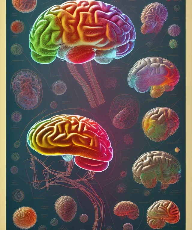 brain, neural network. high detailed. poster