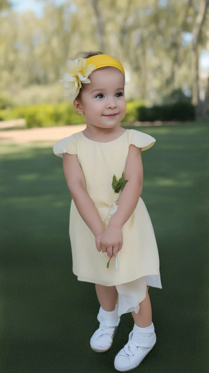 Little girl in yellow dress