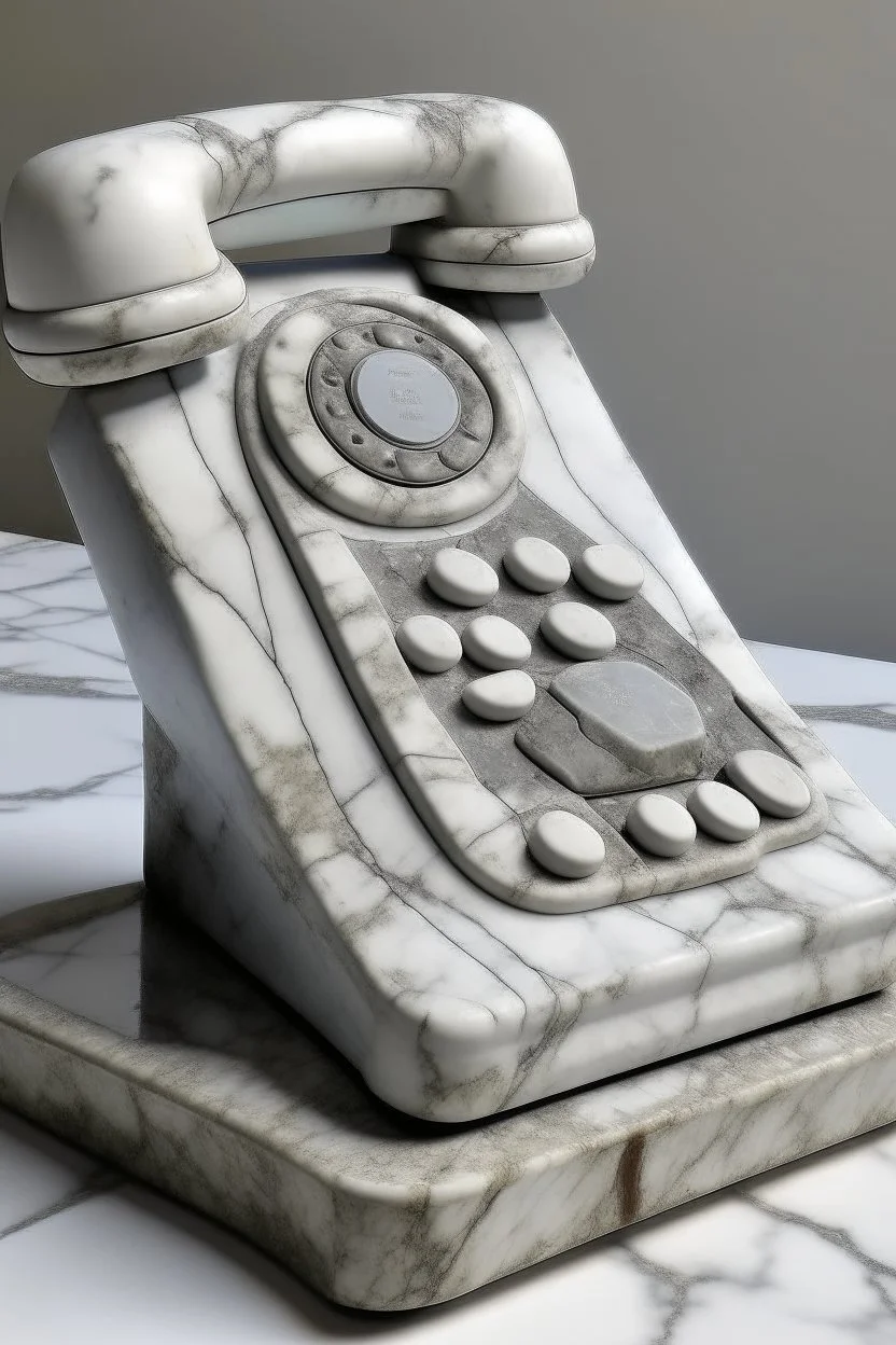 phone old, made of granite and marble