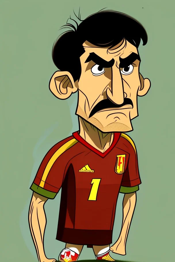 Nicholas Williams Spanish football player ,cartoon 2d