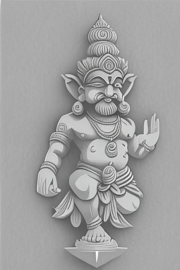 Hindu god Brahma，cute,sticker,Adobe Illustrator,grayscale,3D vector art,hand drawn, digital ,low-poly, retro aesthetic,Greek god with medium aesthetic theme, illustration, highly detailed, simple, smooth, clean vector, no jagged lines, smooth,