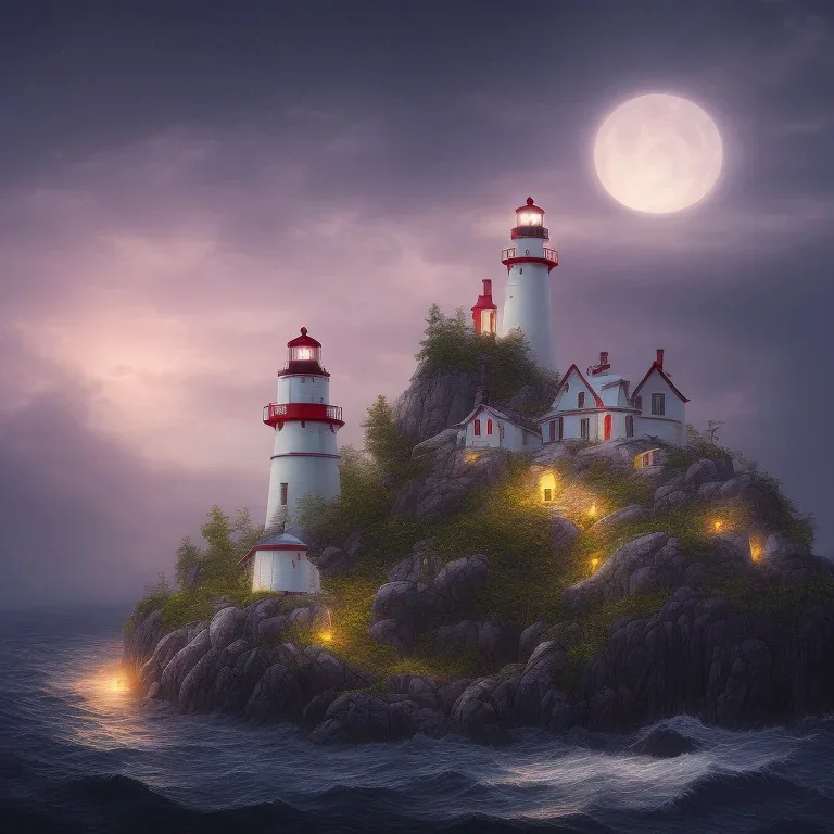 scenery lighthouse by night