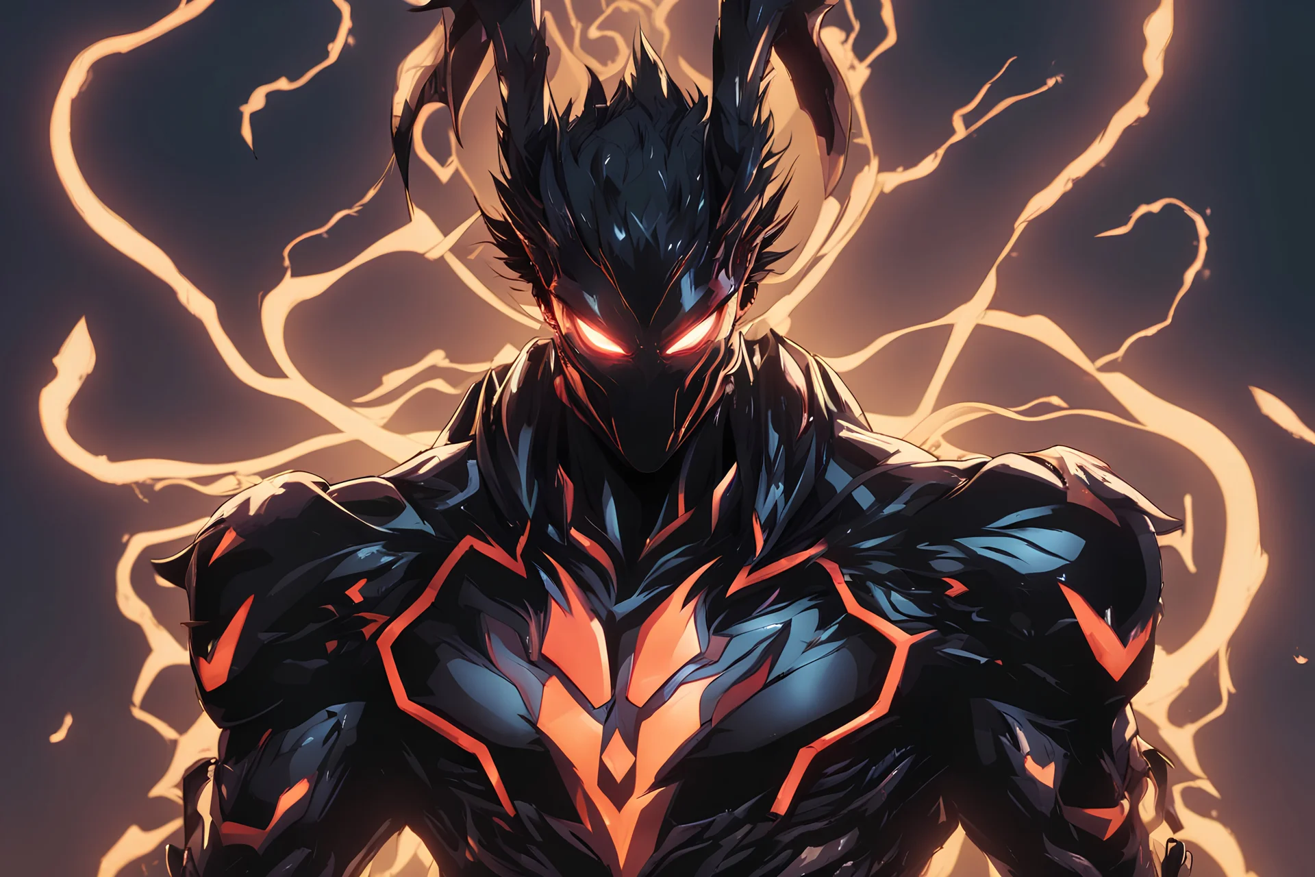 Miles in 8k solo leveling shadow artstyle, Crystal and Symbiote them, neon effect , dragon tattoos, close picture, full body, apocalypse, intricate details, highly detailed, high details, detailed portrait, masterpiece,ultra detailed, ultra quality