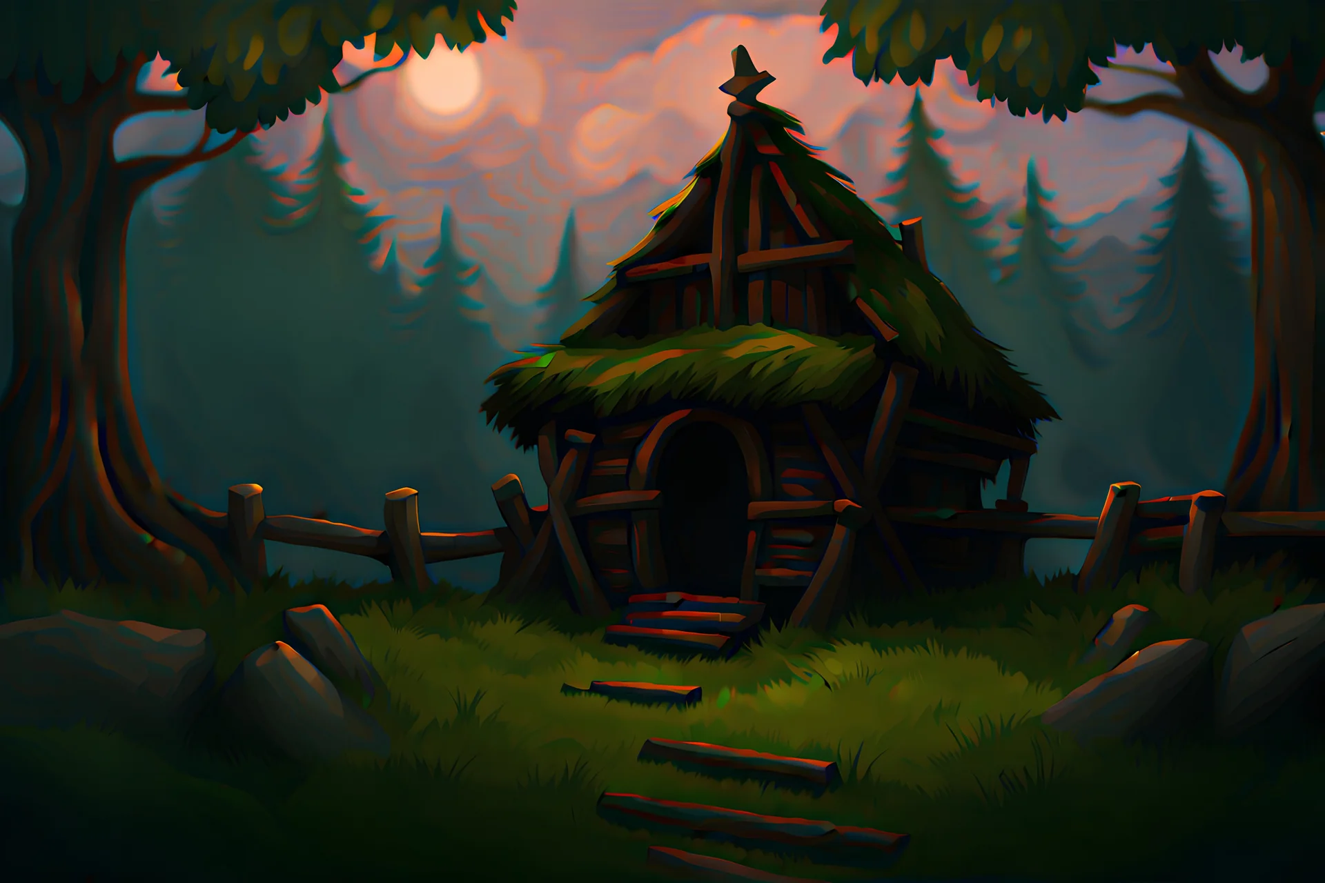 background for game inspired slavic mythology