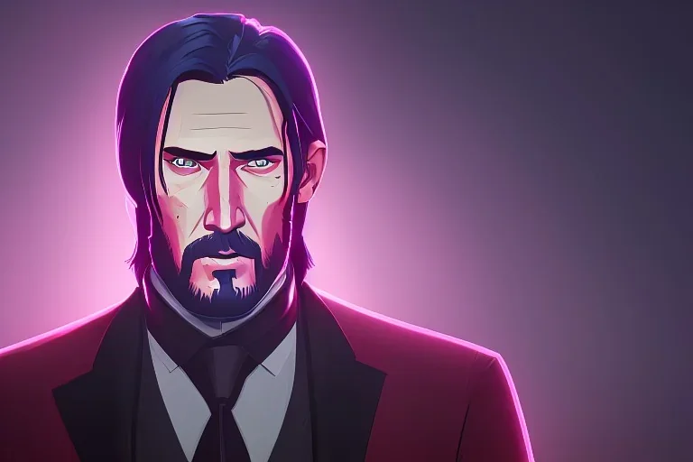 Portrait of John Wick by Jake Bartok