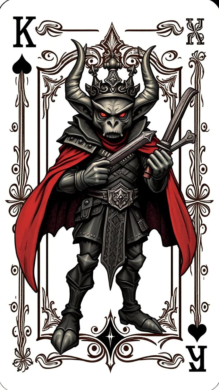 kobold thief king ace card with ornate frame