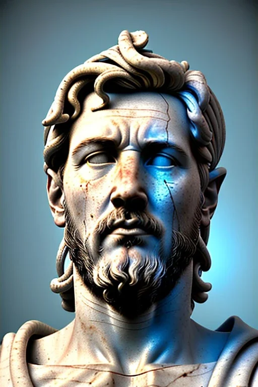 Ultra Realistic image, classical renaissance sculpture, white marble material, Lionel Messi, emperor style, gold Laurel leaves crown, chisel style, emperor, waist up portrait, epic, celestial, cinematic lighting, God light, god rays, 4k resolution, smooth details, ornate details, soft lighting, unreal engine 5, sky background.