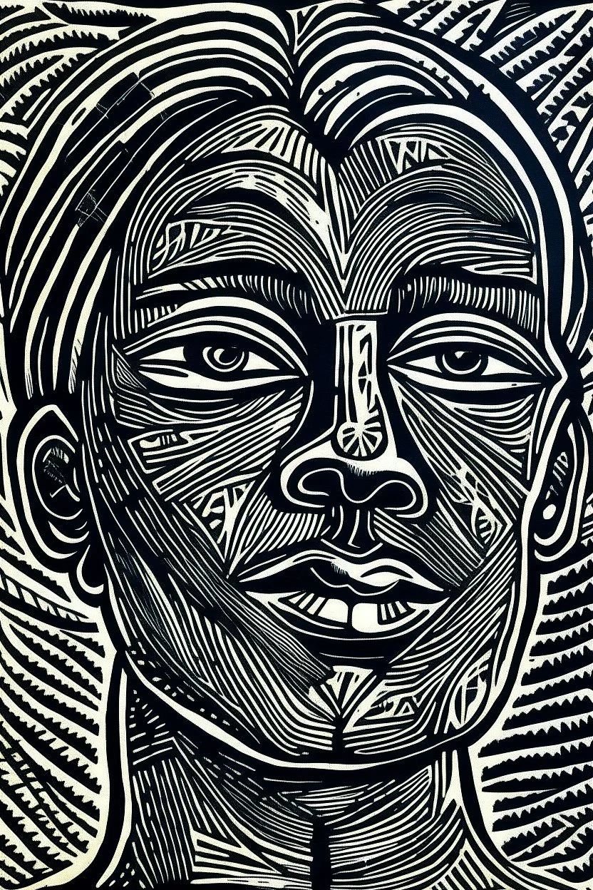 Linocut confidence