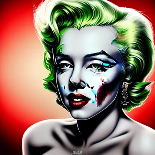 Marilyn Monroe Joker cabelo verde