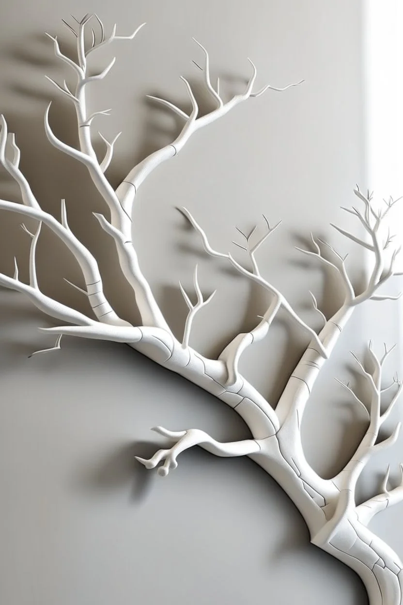 white branch art