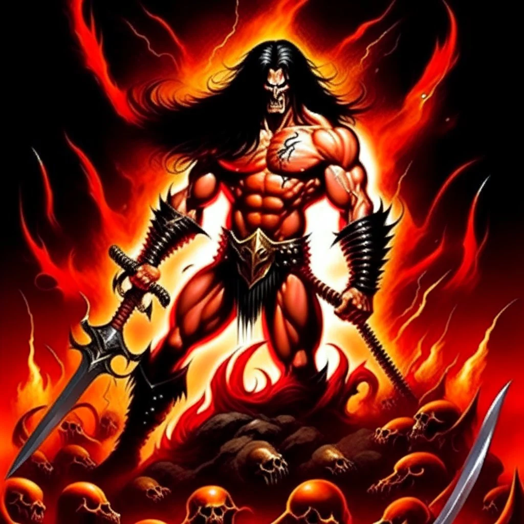 a strong men with sword ((manowar album)) no face