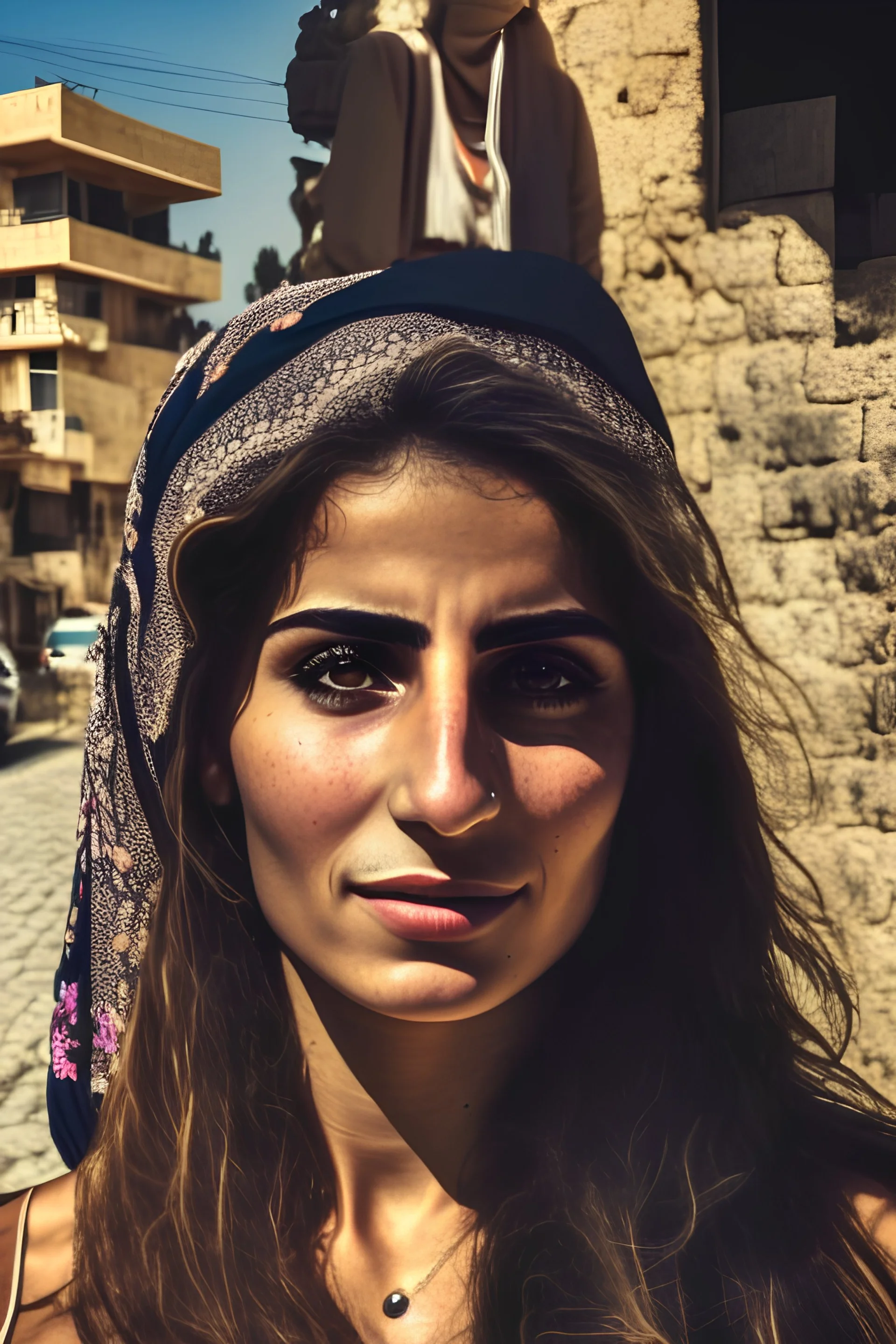 A beautiful woman in western Lebanon.