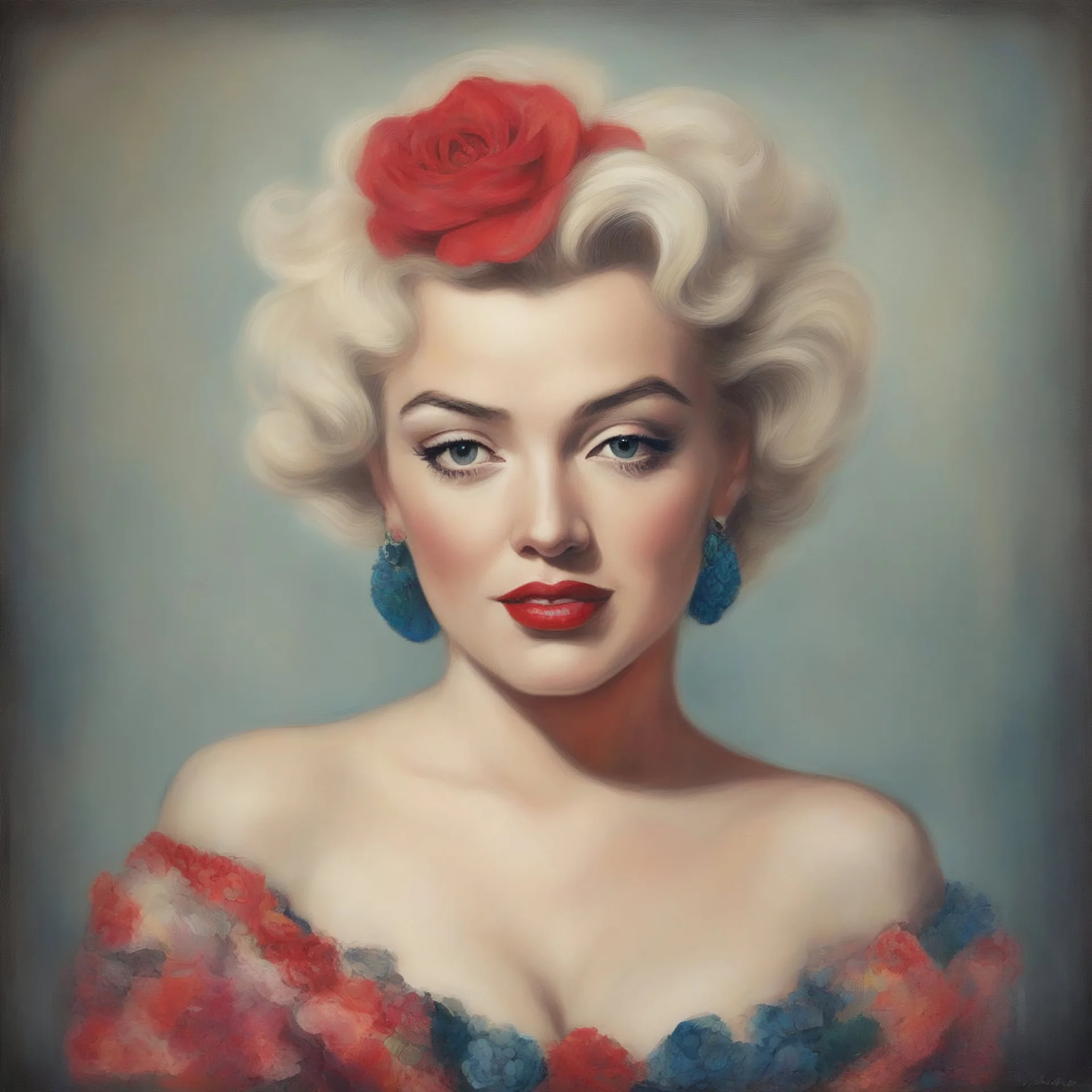 marilyn monroe, style of painter frida khalo