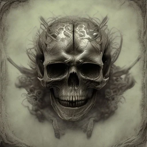 old skeleton warrior, blood flows down the skull, hr giger, steam punk, realistic, made in octane, cinematic, ultra-realistic, extremely detailed octane rendering, 8K, VRAY Super Real ar 2:3, dof photorealistic futuristic 50mm lens hard lighting dark gray tintype photograph, realistic lighting, sepia color