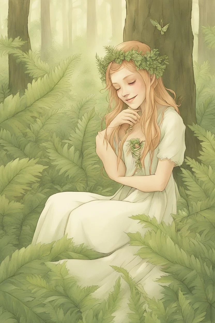 [faerie] In this moment, Fiona is the very embodiment of the forest's joy and magic. Her laughter, her playfulness, and her connection with the world around her are all reflections of the boundless wonder that resides within her. As she rolls amidst the ferns, she's not just a faerie; she's a living testament to the beauty of surrendering to the magic of the moment. Marilyn Monroe is a funny faerie.