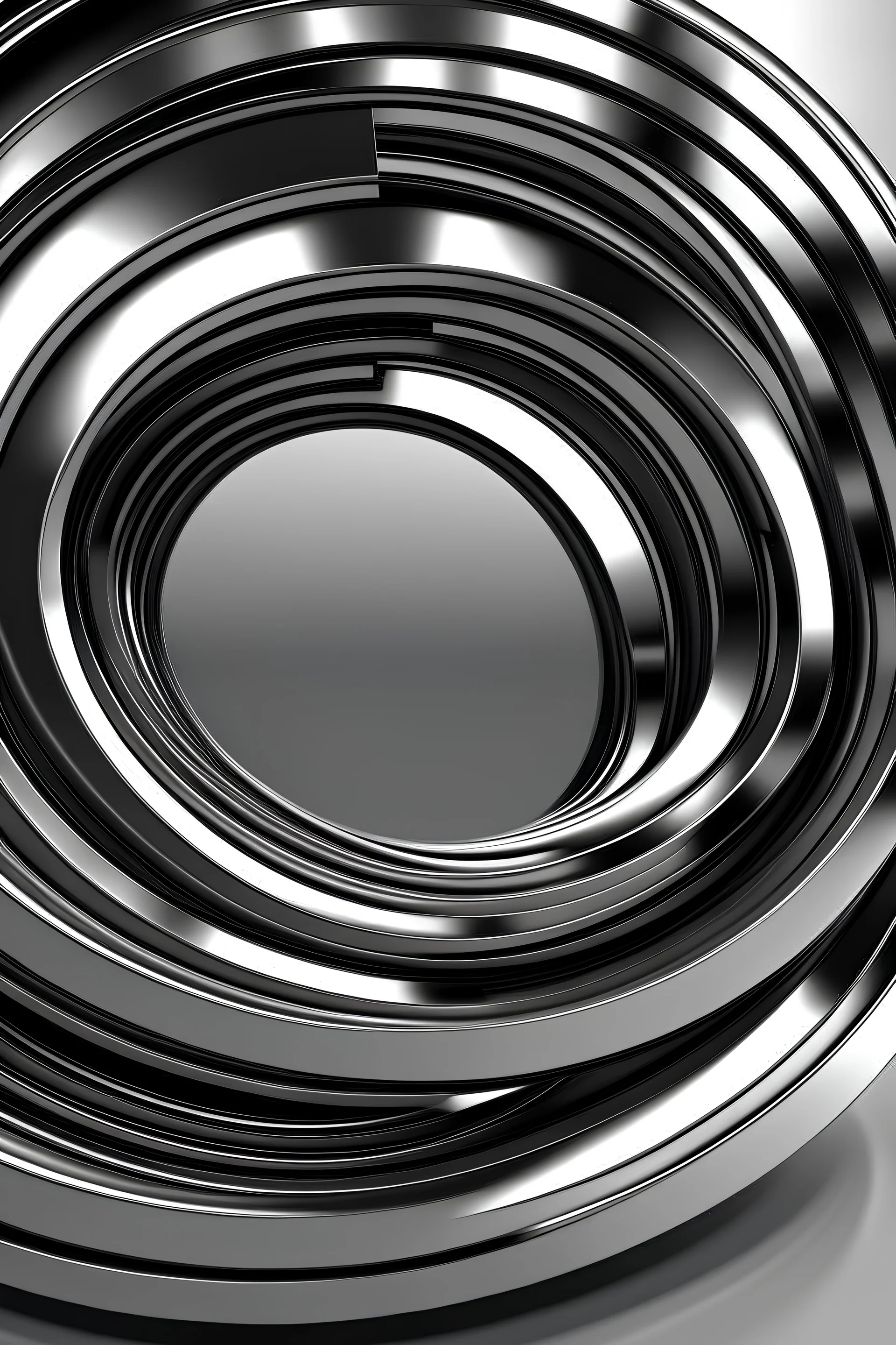 abstract metal circle 3d