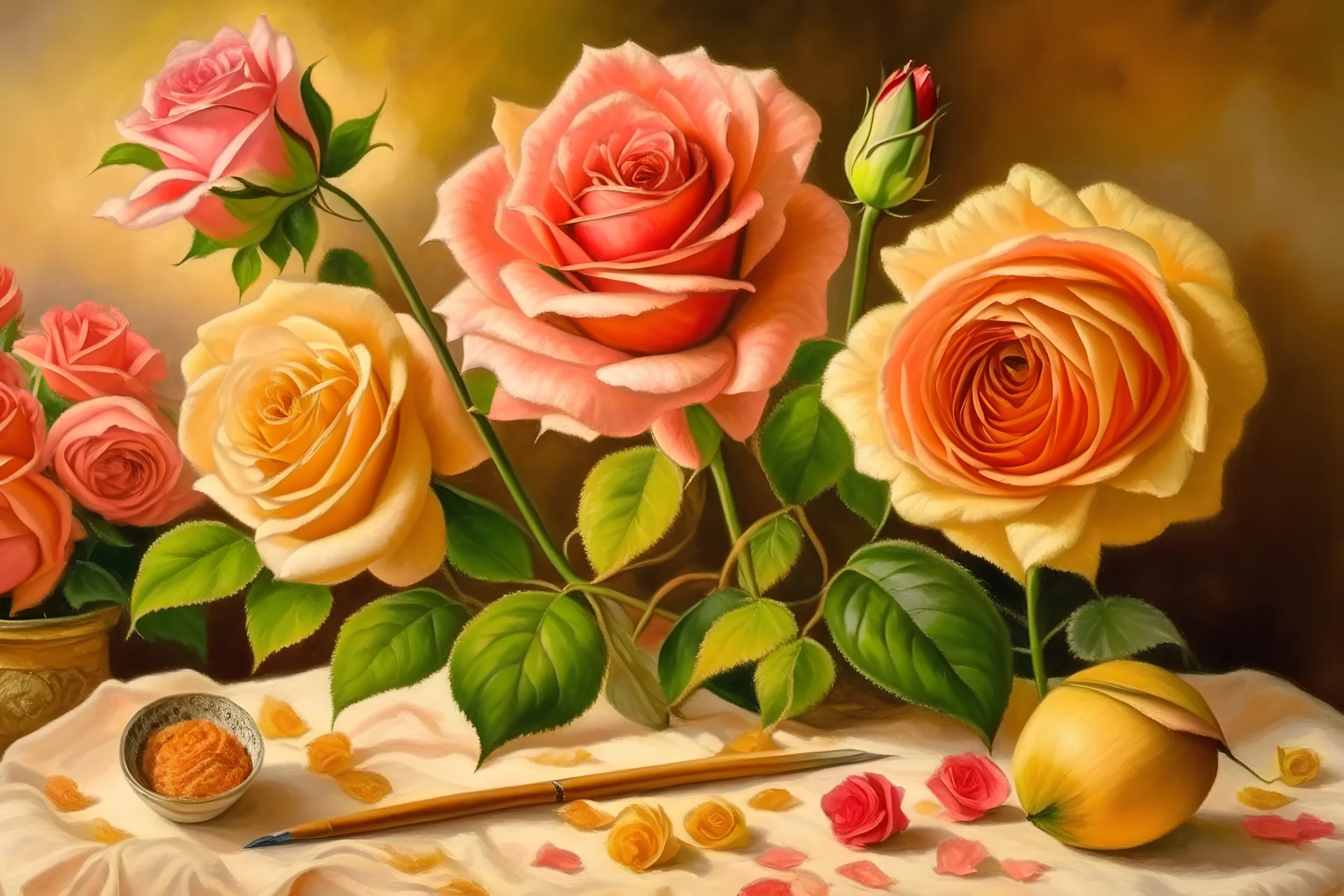 roses painting