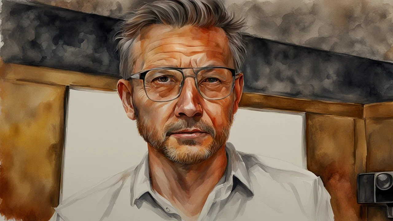 white background, man, watercolor drawing, 3d, 64k, high resolution, high detail, computer graphics, hyperrealism, f/16, 1/300 sec. digital painting,