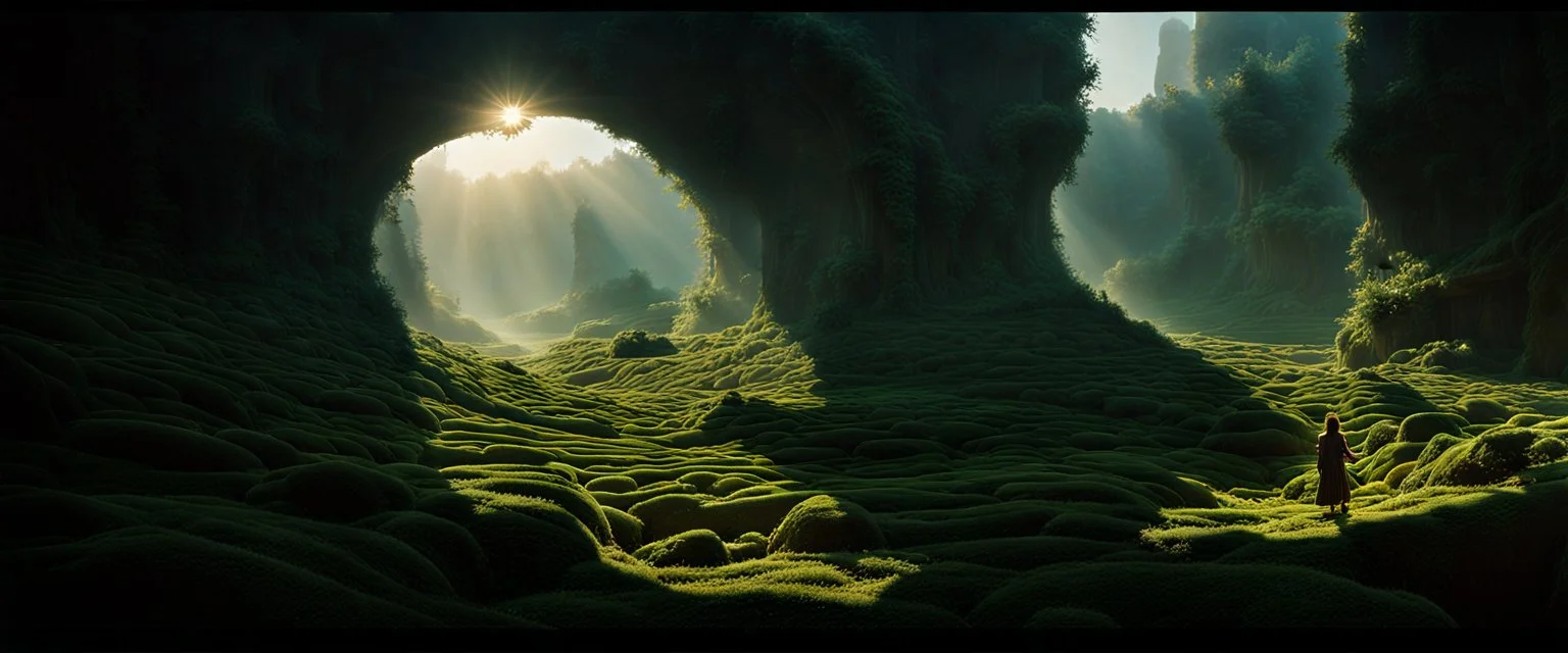 As you gaze upon this stunning landscape, you can't help but be grateful for the beauty that surrounds us all. In this lush void, imperfection is celebrated, and natural lighting reigns supreme. It's a cinematic moment, captured in time by an artist with a passion for Solarpunk, and it will always be a cherished memory.