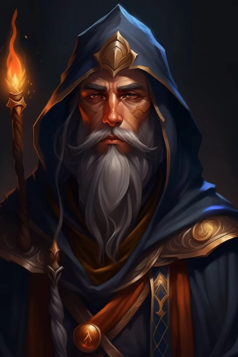 A portrait of mage warrior