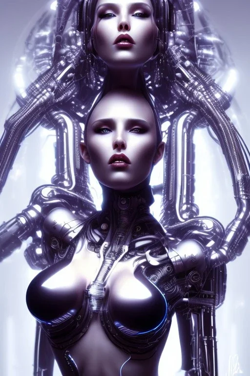 cyberpunk, black latex body, women, body portrai, big boobs, open mouth, highlight eyes perfect, skin, tron, cyborg , perfekt, real, dream, hr giger