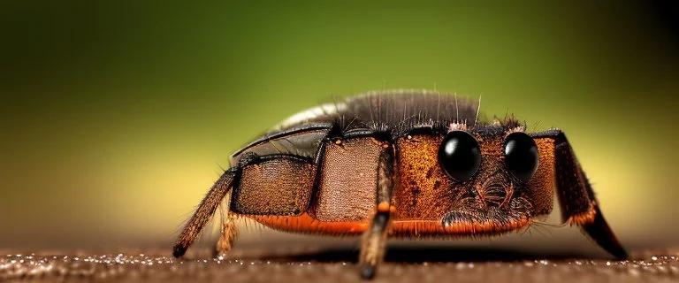 A national geographic award winning photograph of of a bat spider housefly station wagon hybrid in nature and on the hunt,skin color patterned like a poisinous incect or reptile, horrorcore, science gone crazy, in nature and on the hunt, 64k, reds, oranges, and yellows anatomically correct, 3d, organic surrealism, dystopian, photorealisitc, realtime, symmetrical, clean, 4 small compound eyes around two larger compound eyes, surr