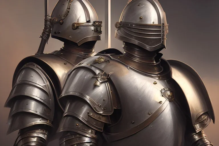 shining medieval knight armor pieces, majestic, great pose, realistic, detailed, metallic, digital painting, Unreal Engine 5