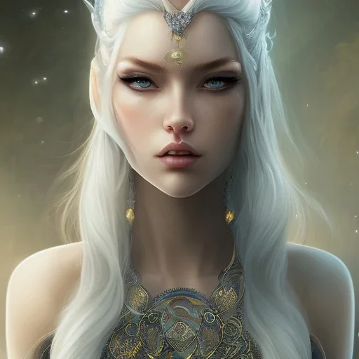 ice queen blue eyes long blond hair in elden ring realistic