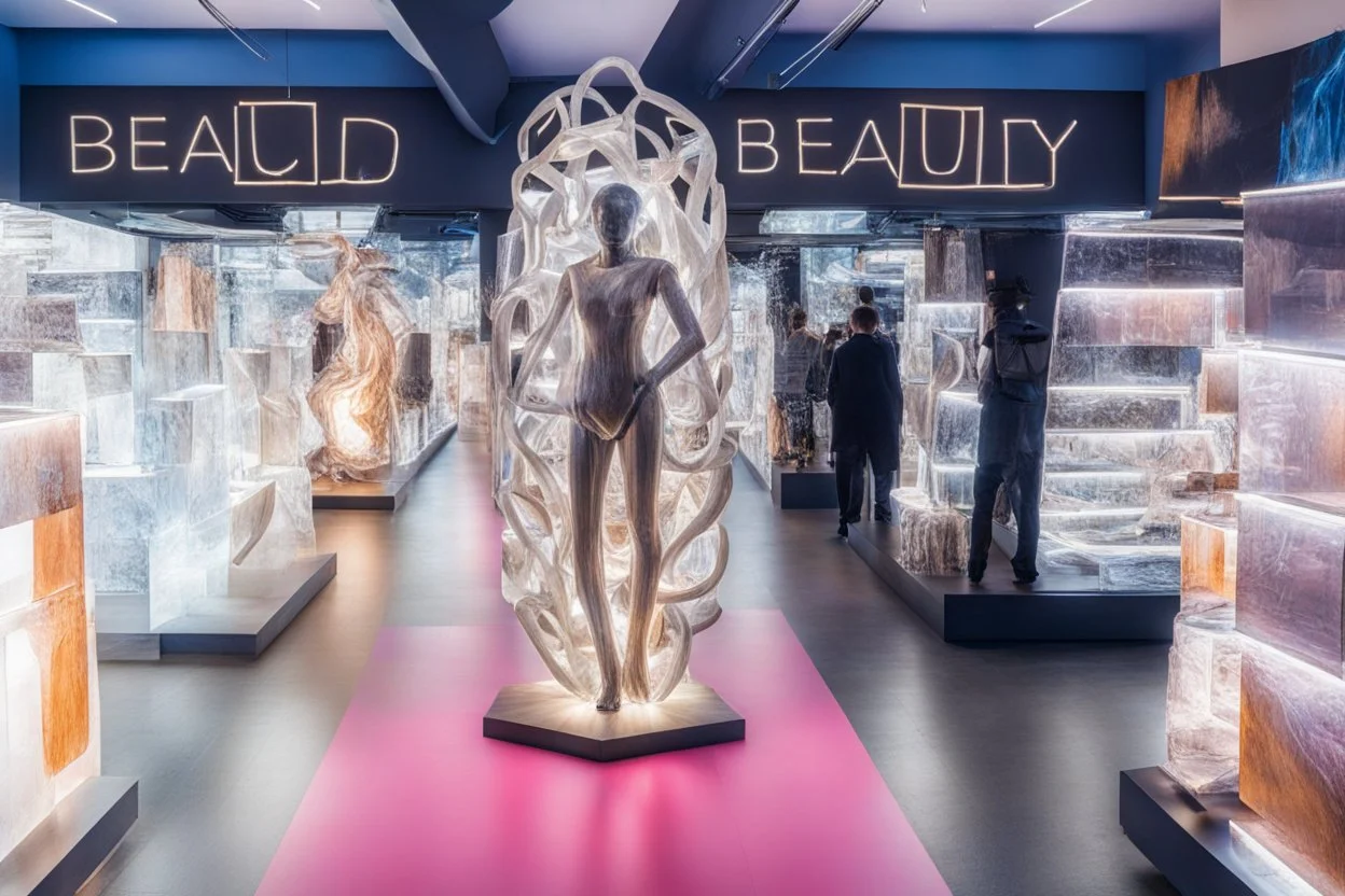 the sculpture is unusual in the form of light