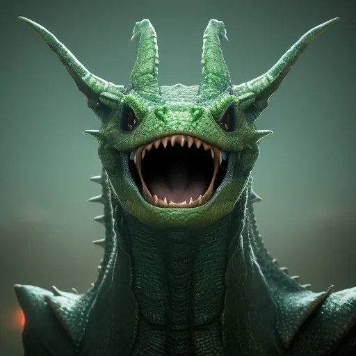 green dragon, dragon portrait, portrair, dragon head, dragon face, big eyes, smile, dragon with fathers, happy, 8k resolution, high-quality, fine-detail, fantasy, incredibly detailed, ultra high resolution, 8k, complex 3d render, cinema 4d