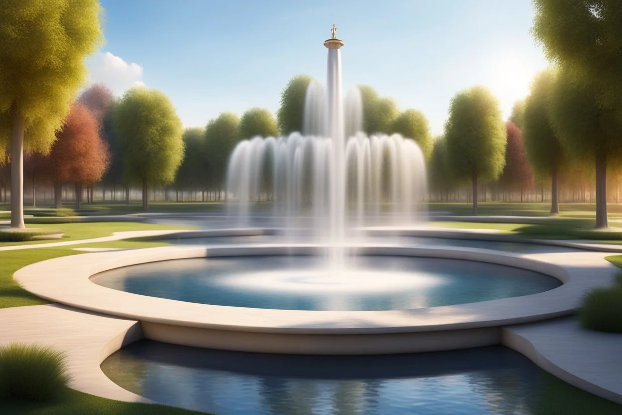 Symphony of fountains, landscape design of the park in the style of music and musicals