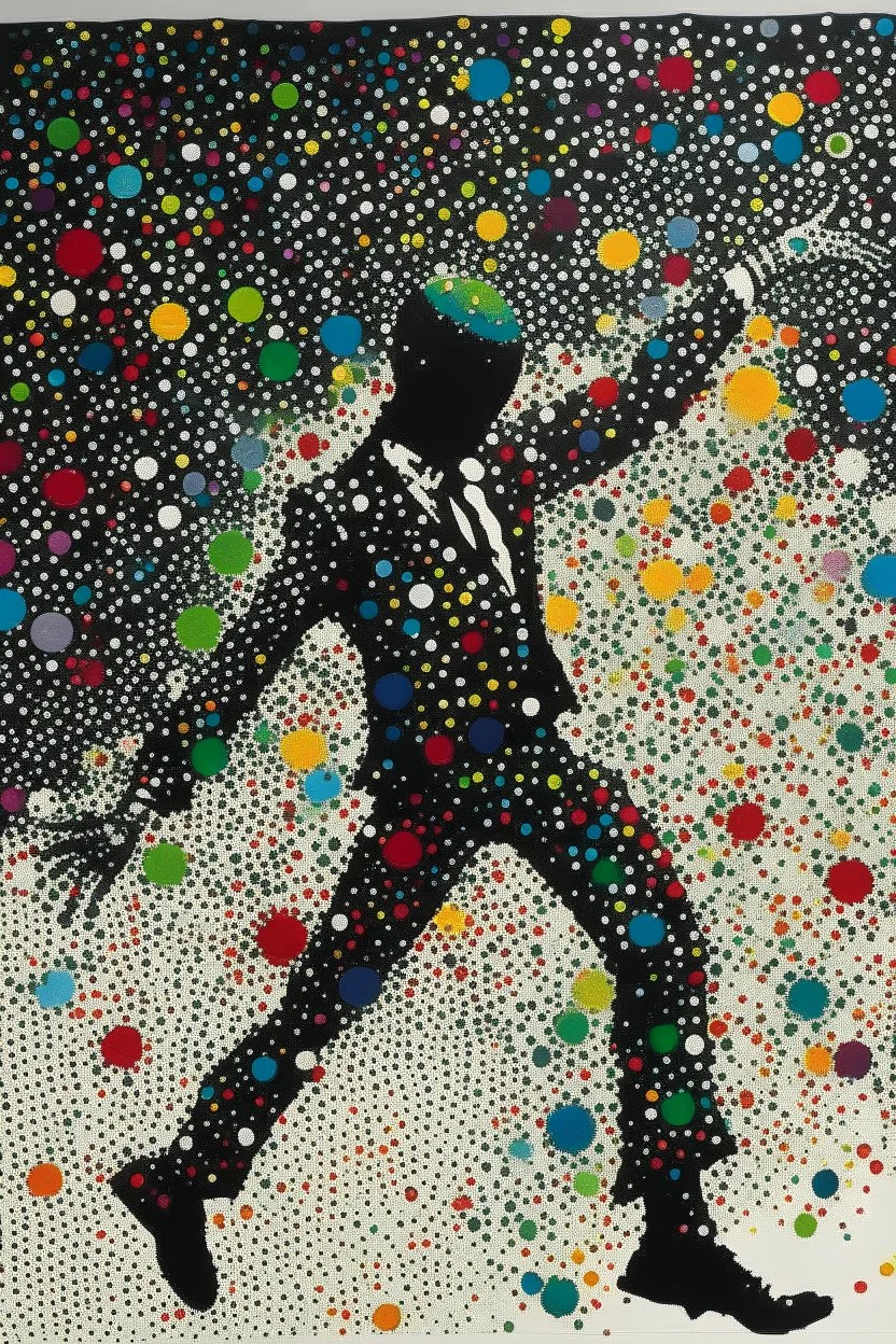 ABSTRACT DOTS DANCING STYLE OF HIROKU OGAI