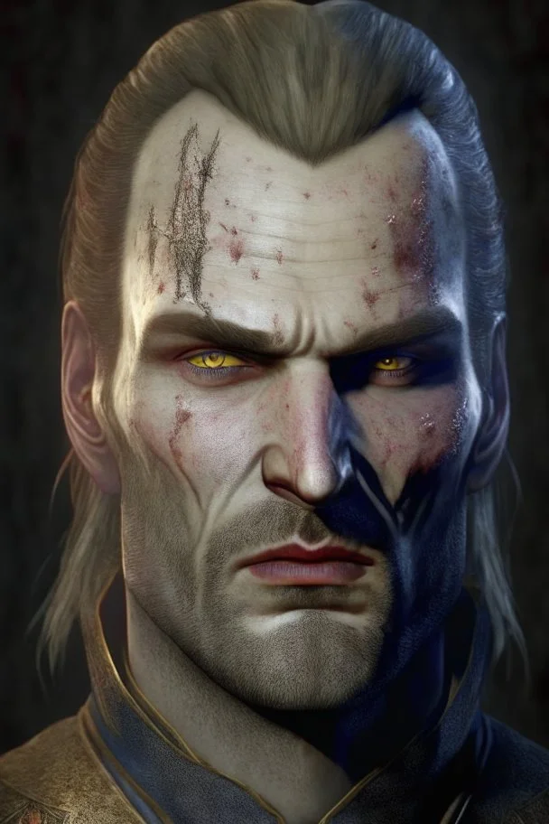 Portrait of Emhyr, from the Witcher 3 videogames, no Blood on his face