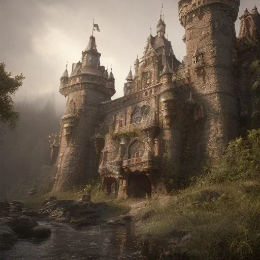 Mysterious castle, softbox lighting, intricate details, ultra realistic style, 8k resolution