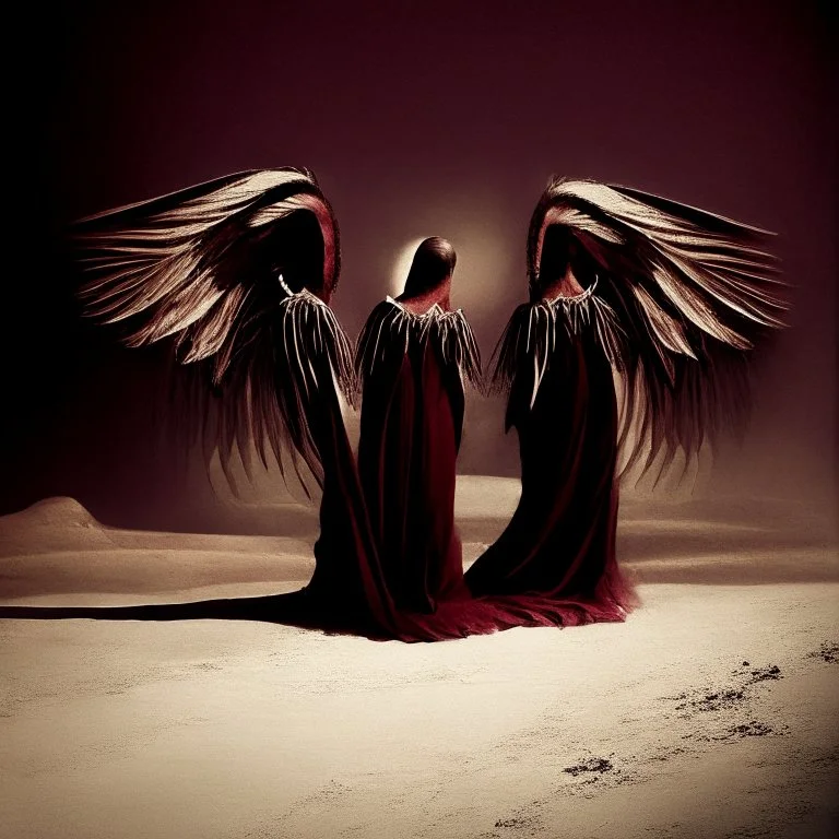 angels with burgundy wings